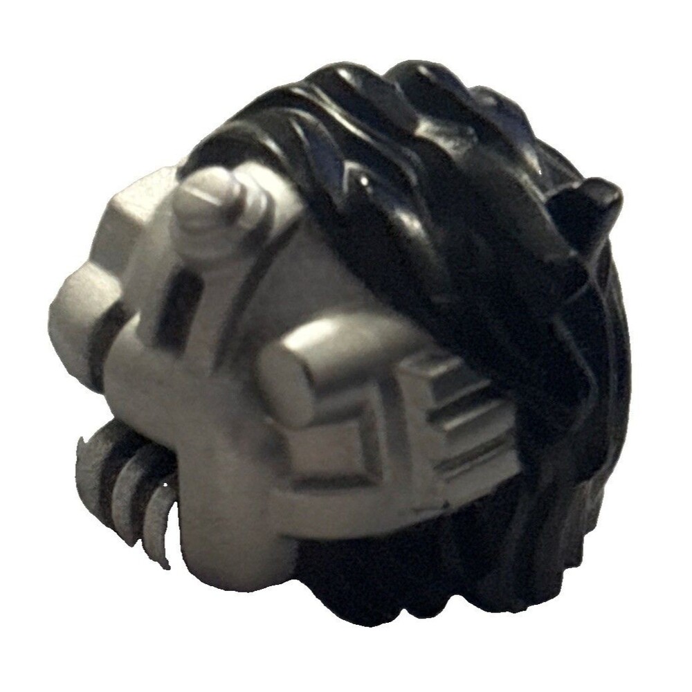 LEGO Ninjago Minifig, Headgear w/ Silver Robot Components and Eyepiece Black 1 - Picture 3 of 4
